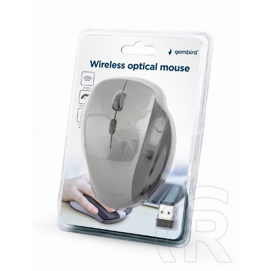 Gembird MUSW-6B-02-BG wireless optical mouse (fekete)/Space Grey