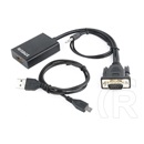 Gembird VGA > HDMI M/F, aktív adapter audióval