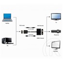 Gembird VGA to HDMI + VGA adapter 15cm fekete