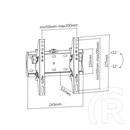 Gembird dönthető TV fali konzol WM-42T-02 (23"-42")