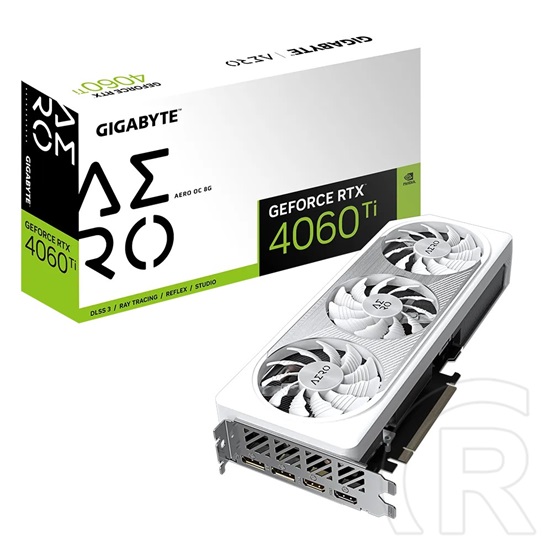 Gigabyte GeForce RTX 4060 Ti Aero OC VGA (PCIe 4.0, 8 GB GDDR6, 128 bit, 2xDP+2xHDMI)