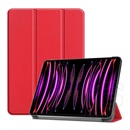 Gigapack Apple Ipad Air 13 (2024) tok álló, bőr hatású (aktív flip, oldalra nyíló, trifold, asztali tartó) piros