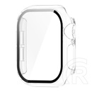 Gigapack Apple Watch Series 10 42mm műanyag keret (bumper, ütésállóság + kijelzővédő üveg) átlátszó