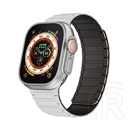 Gigapack Apple Watch Series 10 42mm  pótszíj (egyedi méret, kicsi, szilikon, 3d, mágneses) fehér/fekete