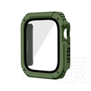 Gigapack Apple Watch Series 2 42mm műanyag keret (bumper, ütésálló + kijelzővédő üveg) zöld