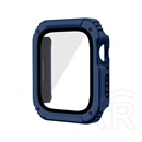 Gigapack Apple Watch Series 3 38mm műanyag keret (bumper, ütésálló + kijelzővédő üveg) sötétkék