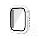 Gigapack Apple Watch Series 3 42mm műanyag keret (bumper, ütésálló + kijelzővédő üveg) fehér