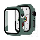 Gigapack Apple Watch Series 7 41mm műanyag keret (bumper, ütésálló + kijelzővédő üveg) zöld