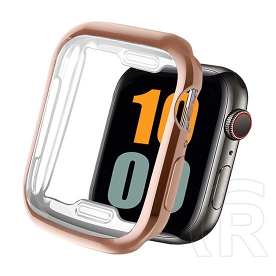 Gigapack Apple Watch Series 7 45mm szilikon keret (ütésálló) rozéarany