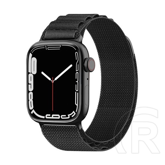 Gigapack Apple Watch Series 9 41mm pótszíj (egyedi méret, nylon, sport) fekete