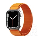 Gigapack Apple Watch Series 9 41mm pótszíj (egyedi méret, nylon, sport) narancssárga