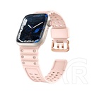 Gigapack Apple Watch Series 9 41mm pótszíj (egyedi méret, szilikon, állítható) rózsaszín