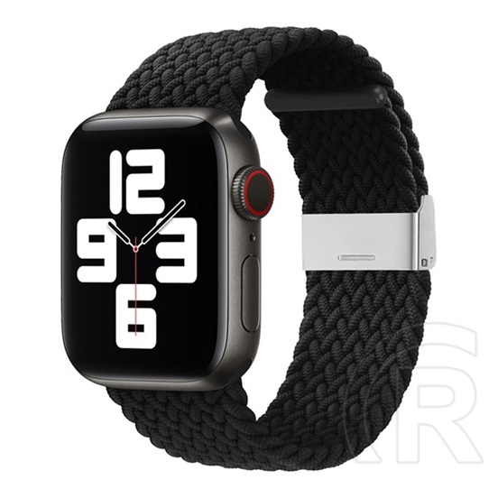 Gigapack Apple Watch Series 9 41mm pótszíj (egyedi méret, textil, állítható) fekete
