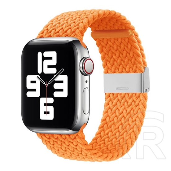 Gigapack Apple Watch Series 9 41mm pótszíj (egyedi méret, textil, állítható) narancssárga