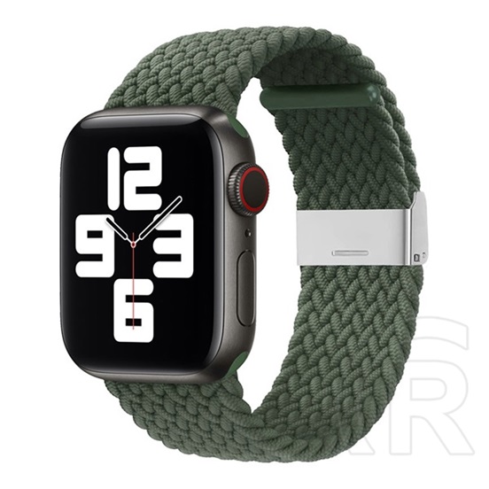 Gigapack Apple Watch Series 9 41mm pótszíj (egyedi méret, textil, állítható) zöld