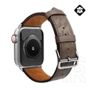 Gigapack Apple Watch Series 9 41mm pótszíj (egyedi méret, valódi bőr, lyukacsos) sötétbarna