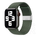 Gigapack Apple Watch Series 9 45mm pótszíj (egyedi méret, textil, állítható) zöld