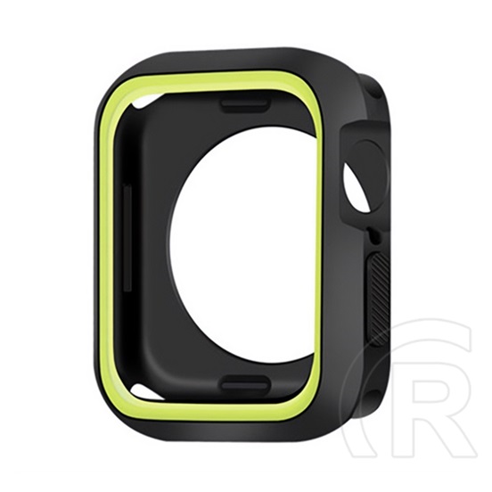 Gigapack Apple Watch Series 9 45mm szilikon keret (bumper, ütésállóság) fekete/világoszöld