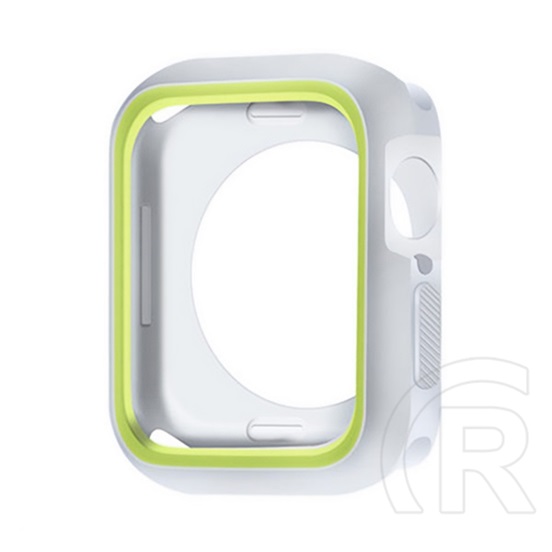 Gigapack Apple Watch Series 9 45mm szilikon keret (bumper, ütésállóság) világosszürke/világoszöld