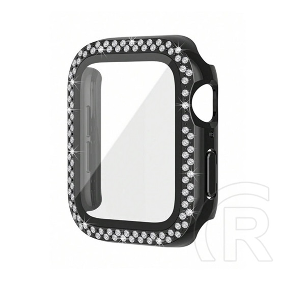 Gigapack Apple Watch Series SE 40mm szilikon keret (bumper, strasszkő) fekete