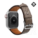 Gigapack Apple Watch Ultra 2 49mm pótszíj (egyedi méret, valódi bőr, lyukacsos) sötétbarna