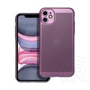 Gigapack Apple iPhone 11 műanyag telefonvédő (légáteresztő, lyukacsos minta, kamera védelem) lila