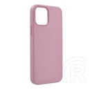 Gigapack Apple iPhone 12 Pro Max műanyag telefonvédő (bőr hatású bevonat) rózsaszín