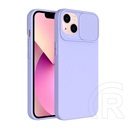 Gigapack Apple iPhone 15 szilikon telefonvédő (matt, mikrofiber plüss belső, kamera védelem) lila