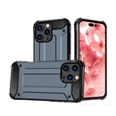 Gigapack Apple iPhone 16 Pro defender szilikon telefonvédő (ütésállóság, légpárnás sarok, fémhatás) sötétkék