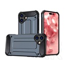 Gigapack Apple iPhone 16 defender szilikon telefonvédő (ütésállóság, légpárnás sarok, fémhatás) sötétkék