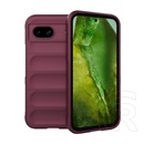 Gigapack Google Pixel 8a szilikon telefonvédő (ütésállóság, kameravédő, 3d) bordó