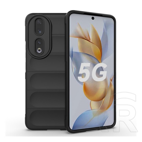 Gigapack Honor 90 5G szilikon telefonvédő (közepesen ütésálló, kamera védelem, 3d minta) fekete