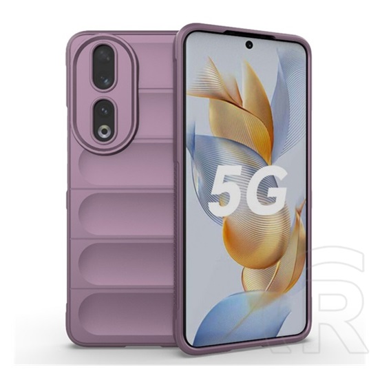 Gigapack Honor 90 5G szilikon telefonvédő (közepesen ütésálló, kamera védelem, 3d minta) lila