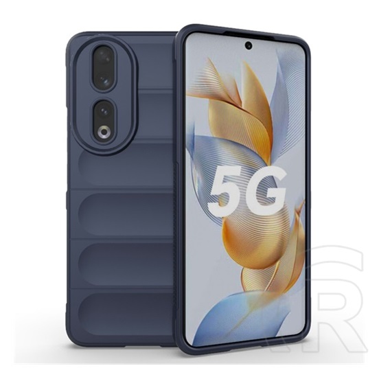 Gigapack Honor 90 5G szilikon telefonvédő (közepesen ütésálló, kamera védelem, 3d minta) sötétkék