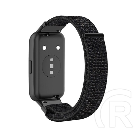 Gigapack Huawei Band 7 pótszíj (egyedi méret, nylon, tépőzáras, légáteresztő) fekete