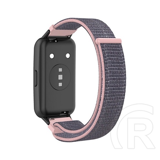 Gigapack Huawei Band 7 pótszíj (egyedi méret, nylon, tépőzáras, légáteresztő) rózsaszín