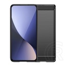 Gigapack Huawei Mate 10 Lite Szilikon telefonvédő (légpárnás sarok, szálcsiszolt, karbon minta, fekete)