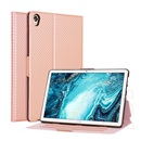 Gigapack Huawei MediaPad M6 10.8 WIFI tok álló (Flip, oldalra nyíló, karbon minta) rózsaszín