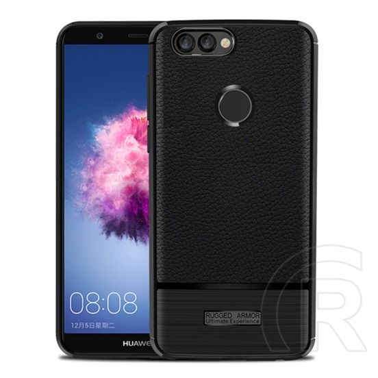 Gigapack Huawei P Smart (2018) szilikon telefonvédő (közepesen ütésálló, szálcsiszolt) fekete