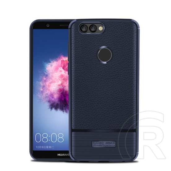 Gigapack Huawei P Smart (2018) szilikon telefonvédő (közepesen ütésálló, szálcsiszolt) sötétkék