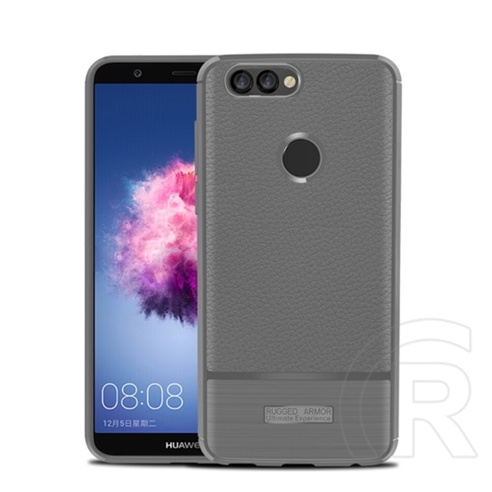 Gigapack Huawei P Smart (2018) szilikon telefonvédő (közepesen ütésálló, szálcsiszolt) szürke