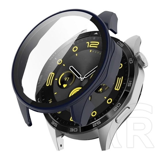 Gigapack Huawei Watch GT 4 46mm műanyag keret (bumper, ütésállóság + kijelzővédő üveg) sötétkék