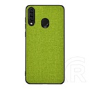 Gigapack Huawei Y6p műanyag telefonvédő (közepesen ütésálló, szilikon keret, textil hátlap, zöld)