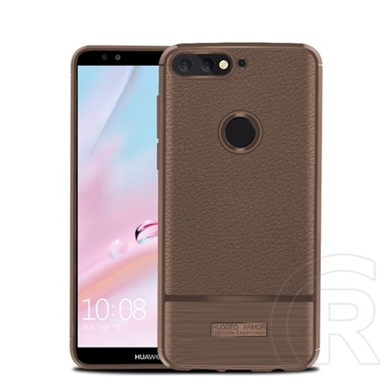 Gigapack Huawei Y7 Prime 2018 (Y7 2018) szilikon telefonvédő (közepesen ütésálló, szálcsiszolt) barna