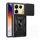 Gigapack Infinix Note 40 (X6853) műanyag telefonvédő (ütésállóság, szilikon belső, tartógyűrű, kameravédő) fekete