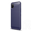 Gigapack LG K42 (LM-K420HM) szilikon telefonvédő (közepesen ütésálló, szálcsiszolt, karbon minta) sötétkék