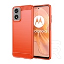 Gigapack Motorola Moto G24 Power szilikon telefonvédő (ütésállóság, légpárnás sarok, szálcsiszolt, karbon minta) piros