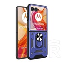 Gigapack Motorola Razr 50 Ultra defender szilikon telefonvédő (ütésállóság, tartógyűrű, kameravédő) sötétkék