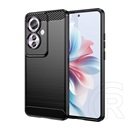 Gigapack Oppo Reno11 F 5G szilikon telefonvédő (ütésállóság, légpárnás sarok, szálcsiszolt, karbon minta) fekete