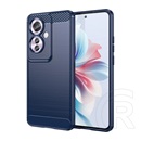 Gigapack Oppo Reno11 F 5G szilikon telefonvédő (ütésállóság, légpárnás sarok, szálcsiszolt, karbon minta) sötétkék